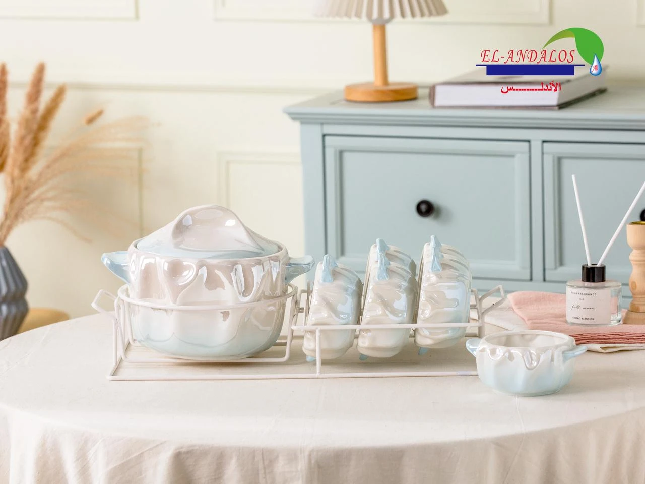 7-piece soup set with wide lid-منتجات ارشيا - مصر