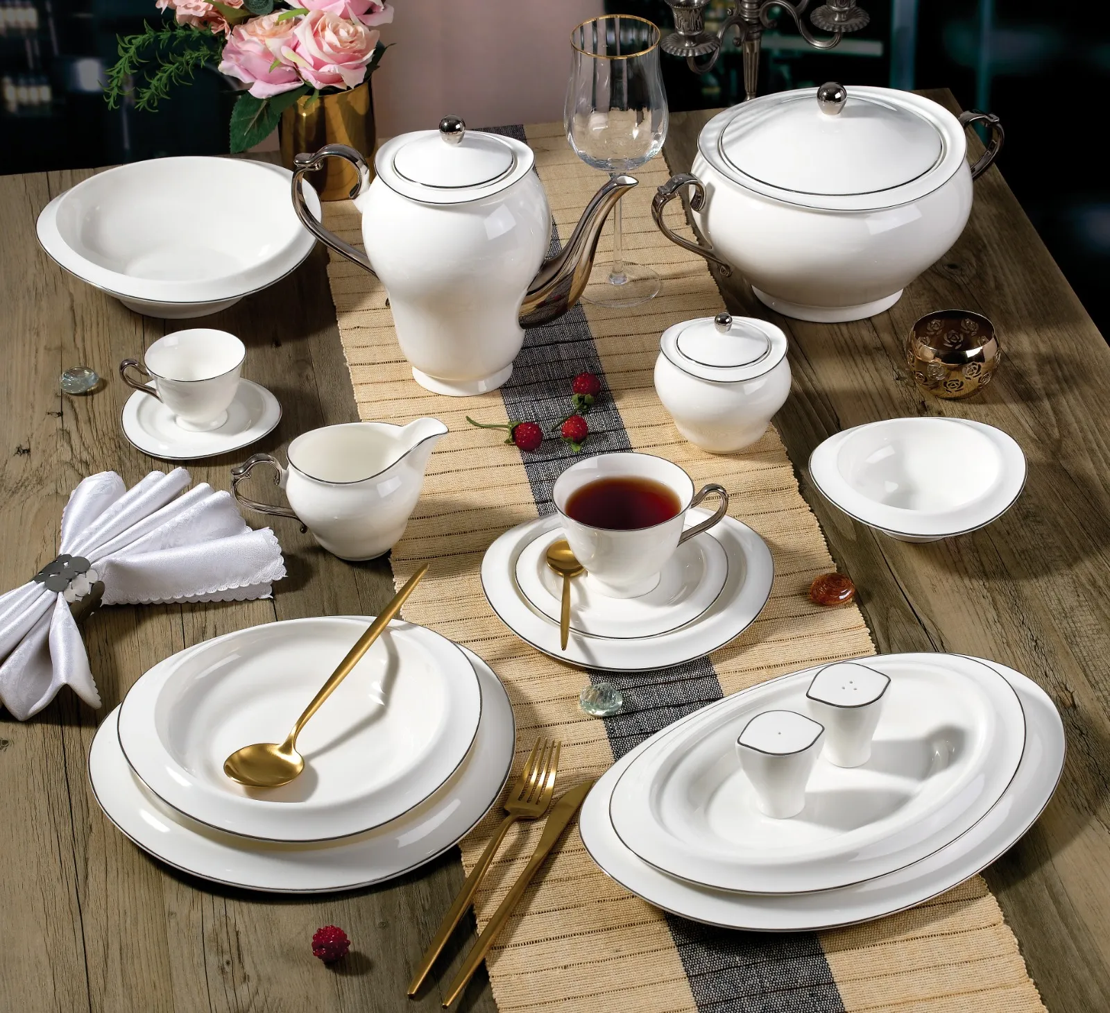 Dropina brand dinnerware set, 60 pieces-منتجات ارشيا - مصر